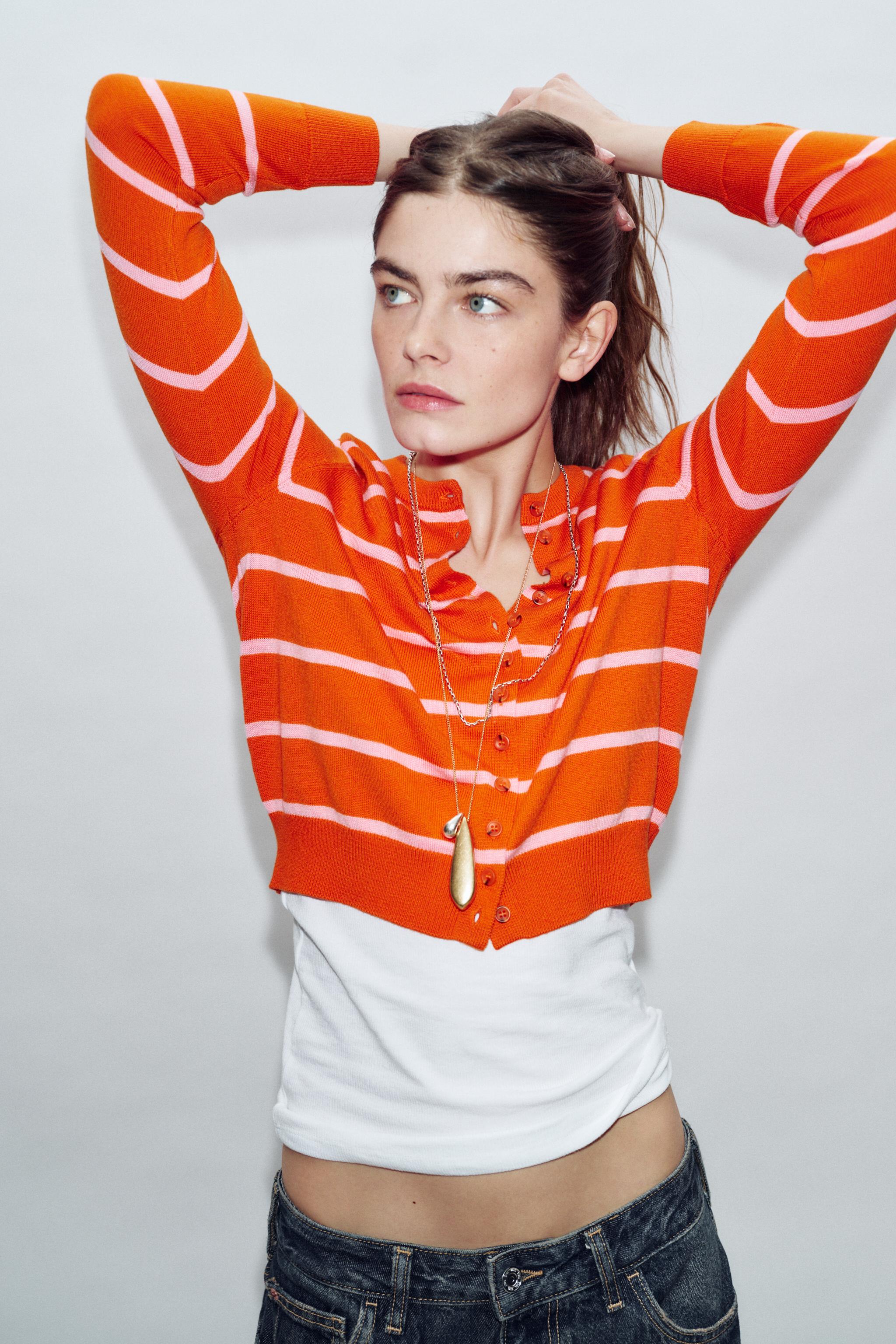 GILET EN MAILLE À RAYURES